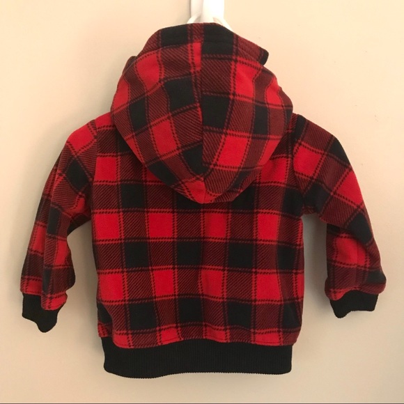 CARTER’S Just One You Infant Fleece Plaid Jacket - Picture 2 of 7
